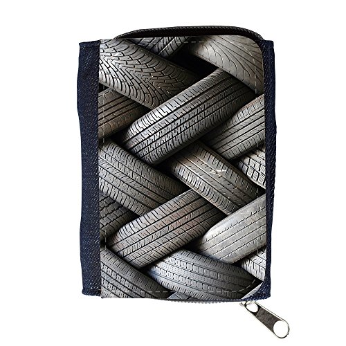Preisvergleich Produktbild Portemonnaie Geldbörse Brieftasche / / V00002538 Gestapelte Gummireifen in einem Muster / / Purse Wallet