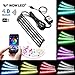 Produktbild wowled 4 x LED Innenraumbeleuchtung RGB LED Smart Strips Bluetooth Steuerung dekorativer 1 Strip Lichter Multi Farbe für Motorrad Bremslichter mit App-Fernbedienung 30 cm 12 V