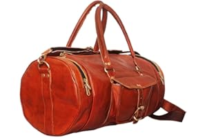 ALASKA EXPORTS - Handmade Men Genuine Vintage Leather Satchel Messenger Duffle Bag (21'' INCH, Brown)