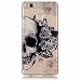 Produktbild JINCHANGWU Huawei P9LITE Hülle Case Schutzhülle Cover Ultra-Transparente felxible TPU Silikon Handyhülle Hülle mit Anti-Rutsch Kratzfest Crystal Hülle Personality-Stil-Muster monochrom Rosen-Schädel