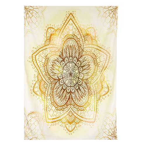 Finether indischer Wandteppich Wandbehang Mandala Tuch Wandtuch Gobelin Tapestry Goa Indien Hippie-/ Boho Stil als Dekotuch /Tagesdecke indisch orientalisch psychedelic 215 x 150 cm FT-293