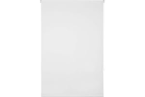 ‎EUGAD EUGAD Verdunklungsrollo ohne Bohren Thermorollo Klemmfix Seitenzugrollo mit gleichfarbige Zubehör und Beschichtung, Sonnen-, Sicht-Schutz usw. Klemmrollo für Fenster & Türen, Weiß 90x160 cm