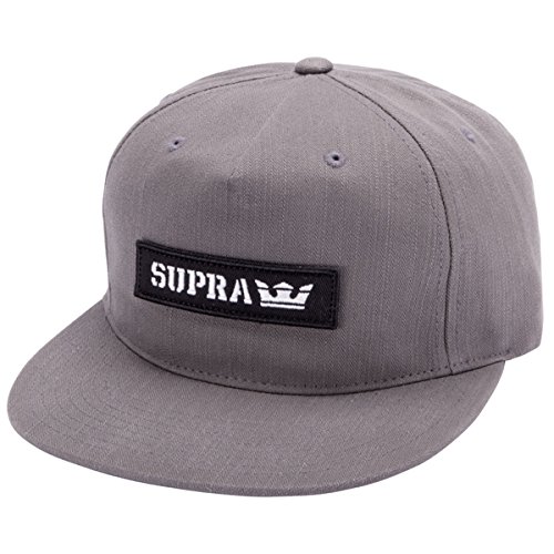 Preisvergleich Produktbild Supra Snapback Kappe Mark Patch Dunkelgrün (One Size , Grau)