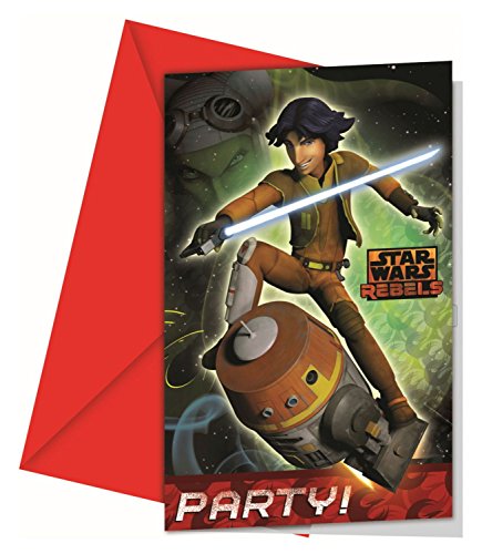 Procos 10108575B – Kinderpartyset – Star Wars Rebels, Größe XL, 66-teilig - 7