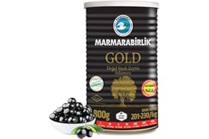 BAZACHI Marmara Birlik Gemlik Type Black Olives MEGA 800g -Suitable for Vegetarian (Gold XL)
