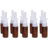 MILISTEN 10 Stück Nasensprühflasche Glas Nachfüllbare Pumpsprayer Nasenspray Mini Feinnebel Leere Sprühflasche 15Ml