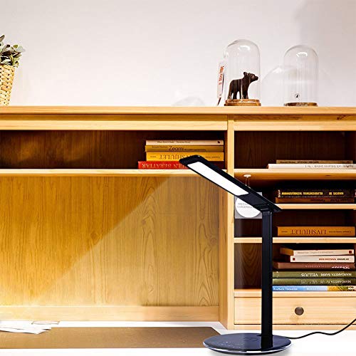 Preisvergleich Produktbild DAMEN Handy drahtlose Schnellladegerät Schreibtischlampe, Unterstützung 10w 7.5w 5w Ladegerät, intelligenter Augenschutz Magnesium Aluminium Leselampe White