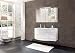 Produktbild SAM® 2tlg. Design Badmöbel-Set Dublin 110 cm weiß links, Softclose-Funktion, 1 Waschplatz mit Mineralgussbecken und 1 Spiegelschrank