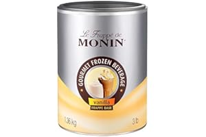 Monin Vanilla Frappe Mix 1.36kg Tub - Flavoured Coffee Powder for Coffee Shops by Monin