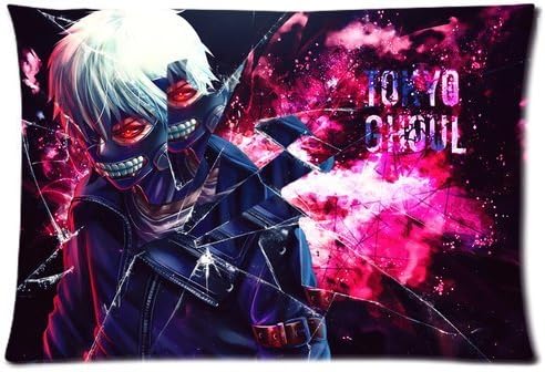 Generic Tokyo Ghoul Decorative Cushion Cover Sofa Throw Pillowcas Custom Zippered Pillow Case 20"x30"(two sides)