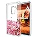 Produktbild OKZone Xiaomi Mi Mix 2 Hülle Glitzer [mit HD-Schutzfolie], Luxus Fließen Flüssig Glitzer Dynamisch TPU Kreativ Shiny Glanz Glitter Sparkle Schutzülle Etui Beschützer für Xiaomi Mi Mix 2 (Rotes Herz)
