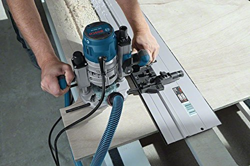 Bosch Professional GOF 1600 CE Oberfräse, 8/12 mm Spannzange, Absaugadapter, Parallelanschlag, Spannzangen, Zentrierstift, 1.600 W, L-Boxx - 4