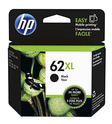 1x Original XL Tintenpatrone für HP Officejet 8040 HP 62XL HP62XL C2P05AE - BLACK - Leistung: ca. 600 Seiten/5%