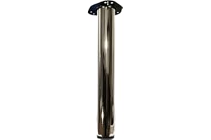 MODERIX 4X 710mm Metal Chrome Breakfast Bar Worktop Support Adjustable Table Leg Ø60mm