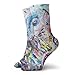 Produktbild ouyjian Novelty Funny Crazy Crew Sock Cute Baby Sea Lion with Floral Flower Oil Painting Printed Sport Athletic Socks 30cm Long Personalized Gift Socks