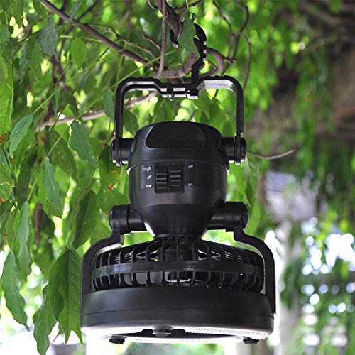 Camping LED Laterne Taschenlampen, 2in1 Fan Lampe Portable LED Camping Laterne mit Deckenventilator 18 LED Taschenlampe Deckenventilator für Outdoor Wandern, Camping, Angeln Ausfälle und Notfälle Zelt - 4