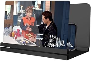 HAQMG Loupe D'écran 14/20/32 Pouces Écran De Loupe De Téléphone avec Haut-Parleur Et Télécommande Bluetooth, Écran De Téléphone Portable Agrandir L'affichage Blu-Ray 3D (Color : Black, Size : 32in)