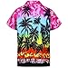 Produktbild SHE.White Hawaiihemd Herren Sommer Quick-Dry T-Shirt Tee Kurzarm Holiday Shirt Mode für Männer Casual mit Taste Hawaii Druck Strand Stehkragen Bluse M-3XL