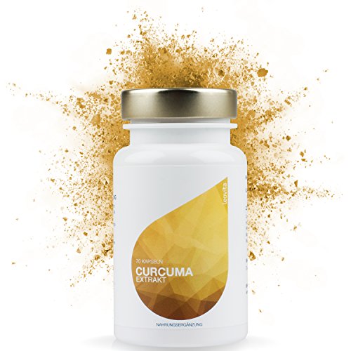 Preisvergleich Produktbild LEOVita Curcuma Extrakt • Stoffwechselanregung • Verdauung • mit schwarzer Pfeffer Extrakt - Piperin • Curcumin hochdosiert • 70 Kapseln • 100% Vegan • hergestellt in Deutschland