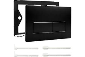 SOARFLY WC Drückerplatte Betätigungsplatte WC 2-MengenSpülung Ersatzplatte Kompatibel mit GEBERIT SIGMA01/20/21/30 UP300/320 Ersatzplatte 115.770.11.5, (Schwarz)