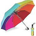 ZUSCHLAG 3 Fold with Auto Open and Close Umbrella For Man Women Kids Girls and Boys Rain and Wind Resistant Umbrella (Rainbow(Small))