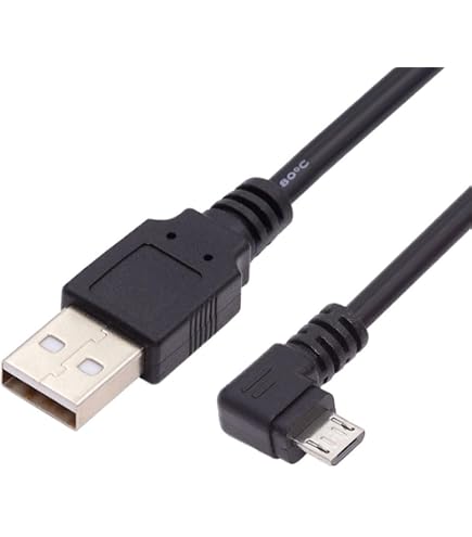 Cablecc USB-C Auf USB 2.0 Kabel - 20 Cm Mit Rechtwinkligem 90° Stecker Für Tablet & Handy