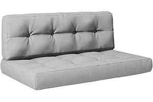 Vicco Palettenkissen Set, Grau, 2 Teile