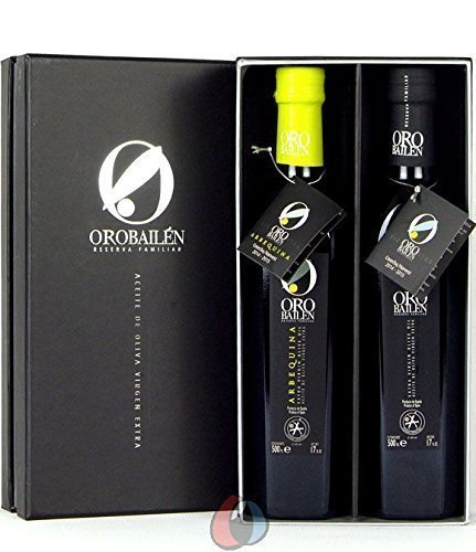 Aceite de oliva virgen extra - Oro bailen Reserva Familiar - Estuche regalo gourmet aceite virgen extra de jaen variedades de aceituna Arbequina + Picual