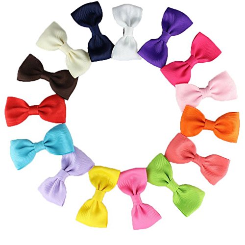 15 colors Hair bows Alligator Clip Grosgrain Ribbon headhands hair clips for girl kids