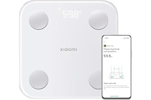 NK Xiaomi Mi Body Composition Scale S400 - Báscula de baño con medición de doble frecuencia, 25 indicadores de salud, hasta 150 kg y 100 gr de precisión