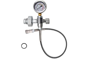 Nothers Paintball PCP Air Gun Rifle Fill Station G5/8" Din Adaptor Refill Charging Adapter for Diving Cylinders w/ 50cm Spring Hose Diving Cylinder Inflation Valve