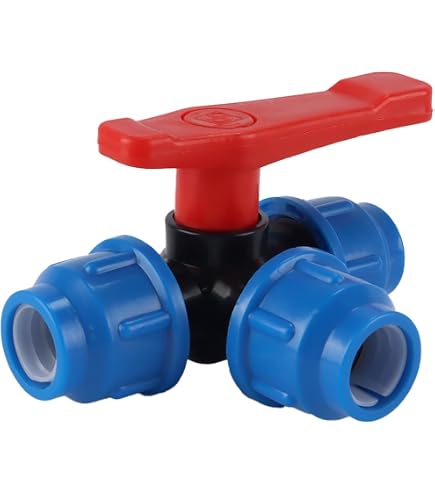 Csparkv – Robinet à boisseau sphérique 3 voies – Raccord rapide tuyau 25 mm – Vanne en polyéthylène pour contrôle débit eau – Installation simple Csparkv – Robinet à boisseau sphérique 3 voies – Raccord rapide tuyau 25 mm – Vanne en polyéthylène pour contrôle débit eau – Installation simple
