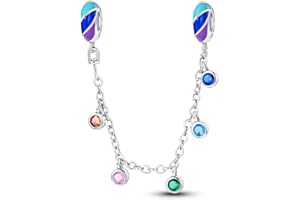 Hapour 925 Catena di Sicurezza in Argento Sterling per Bracciali Charms Ciondoli Perline Regalo di Gioielleria per Donne Ragazze