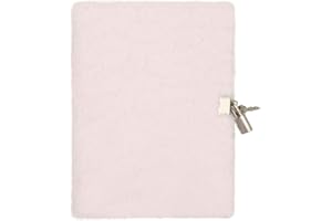 DRAEGER Paris | Journal Intime Rose en Peluche | Journal avec Cadenas et clés pour Ses Secrets personnels | Carnet de Notes Cadeau à Offrir pour Fille, Femme, Enfant