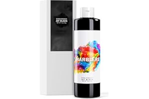 MARBLERS Liquid Colourant 11oz (310g) [Jet Black] | Water-Based | Dye, Tint, Pigment | Odourless | Non-Toxic | for Concrete, Cement, Mortar, Grout, Gypsum, Water-Based Paint, Jesmonite, Plaster