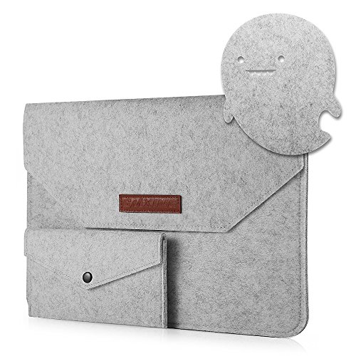 Cmxing Laptop Tasche f  r 13 3 Zoll Macbook Air  Pro Retina 12 9 Zoll iPad Pro Filz Sleeve H  lle Ultrabook  13 3 Zoll Grau  Grau 