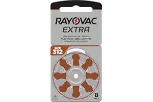 XX-TREME 80 x RAYOVAC Extra Hörgerätebatterien Typ 312 - PR41 - Farbcode braun – 1,45 Volt - 80 Stück (10 x 8 Batterien)