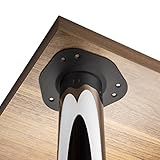 4er Set SO-TECH® Tischbeine/Höhe 1100 mm/Höhenverstellbar/Ø 60 mm/CHROM poliert/Tragkraft bis 75Kg je Fuß/Schreibtischbeine Möbelbeine Tischfüße