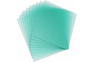 RANRAO 10 piezas de repuesto exterior de pantalla de casco de soldadura, placa protectora transparente, lente de cubierta protectora de policarbonato transparente para casco de soldadura (133 x 114 mm)