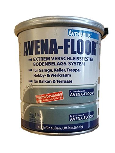 Avenarius Avena-Floor-Bodenbelags-system 1 Kg Fußboden Beschichtung Garagenfarbe Bodenfarbe, Farbe:Kieselgrau