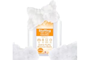 I&S Home Toy Stuffing 200g – Soft Hollowfiber Filling for Toys, Stuffing for Crochet, Cushions, Pillows, Pet Beds & Teddy Bears – Hypoallergenic DIY - 15D Grade
