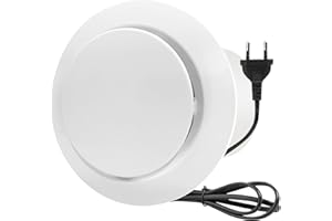 JSATFUL Ventilatore bagno 100 mm, Silenzioso Aspiratore bagno, Estrattore aria 130m³/h, Per Bagno,Wc,Cucina,Garage, Ventola aspirazione Vortice Basso Consumo Energetico Con Valvola di Ritegno (4 inch)