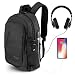 Produktbild Laptop Rucksack, ONSON Buissnes Rucksack mit USB-Ladeanschluss und Anti-Diebstahl Lock, 15, 6 Zoll Arbeit Reisen Schule Taschen für Herren Damen - Schwarz