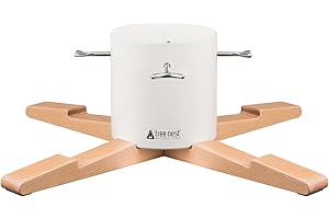 Tree Nest Weihnachtsbaumständer Christbaumständer Baumständer Weihnachtsbaum Standfuß Ständer mit Wassertank für Große Bäume - Pine Christmas Tree Stand für Bäume bis 3m, 5-13cm Stamm Weiß