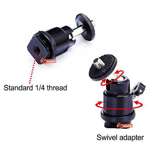 Zeadio Stabilizzatore portatile + Adattatore girevole 360 gradi + Supporto universale di smartphone, per iPhone Sumsung Sony LG Huawei Motorola Cellulare