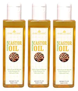 Park Daniel Castor Oil Pure And Natural For Skin And Hair Care set of 3-.200 ml Bottles(600 ml)