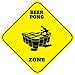 Produktbild wennuna Beer Pong Zone Metall Aluminium Neuheit Schild 30,5 x 30,5 cm