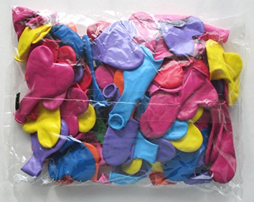 100 Herz-Luftballons Herzballons – Farbe: bunter Mix – Ø 28cm – Umfang 92cm - 2