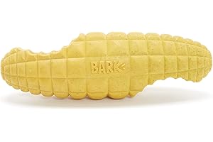 BARKBOX BARK Dog Toy Super Chewer Husky Corn Tough Dog Chew Toys for Aggressive Chewers, Sweet Cream Scented. Grooved for Treat Stuffing & Gum Massaging, Designed for Large Dogs