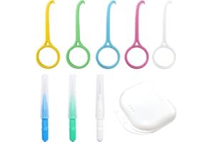 YSDYY 5 sztuk narzędzi do usuwania wyrównywania z 3 szczotkami międzyzębowymi i 1 pudełkiem na szelki, narzędzie do usuwania ortodontycznych, narzędzie do czyszczenia zębów, pielęgnacja jamy ustnej